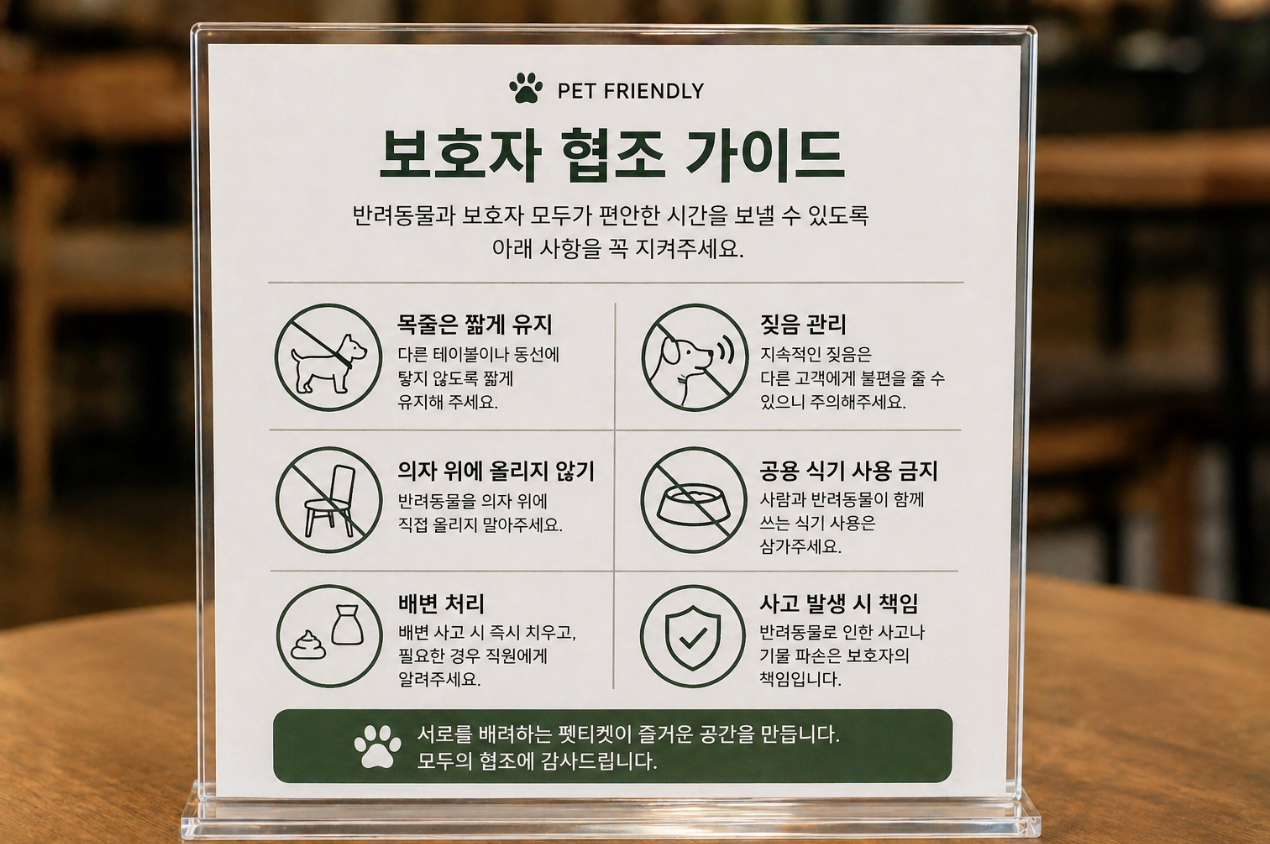 반려동물 동반 식당, 노펫존, 애견동반 식당, 펫프렌들리, 반려동물 음식점