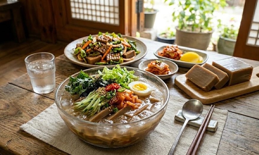 도토리묵 하나로 묵사발·묵무침·묵전 등으로 메뉴를 다각화한 시그니처 구성안