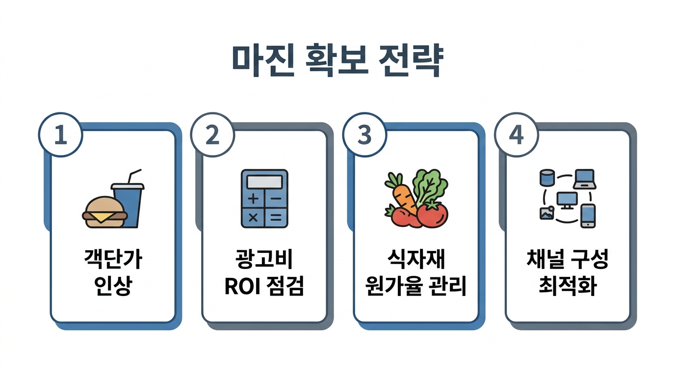배달앱 수수료 대비 마진 확보 전략 4가지