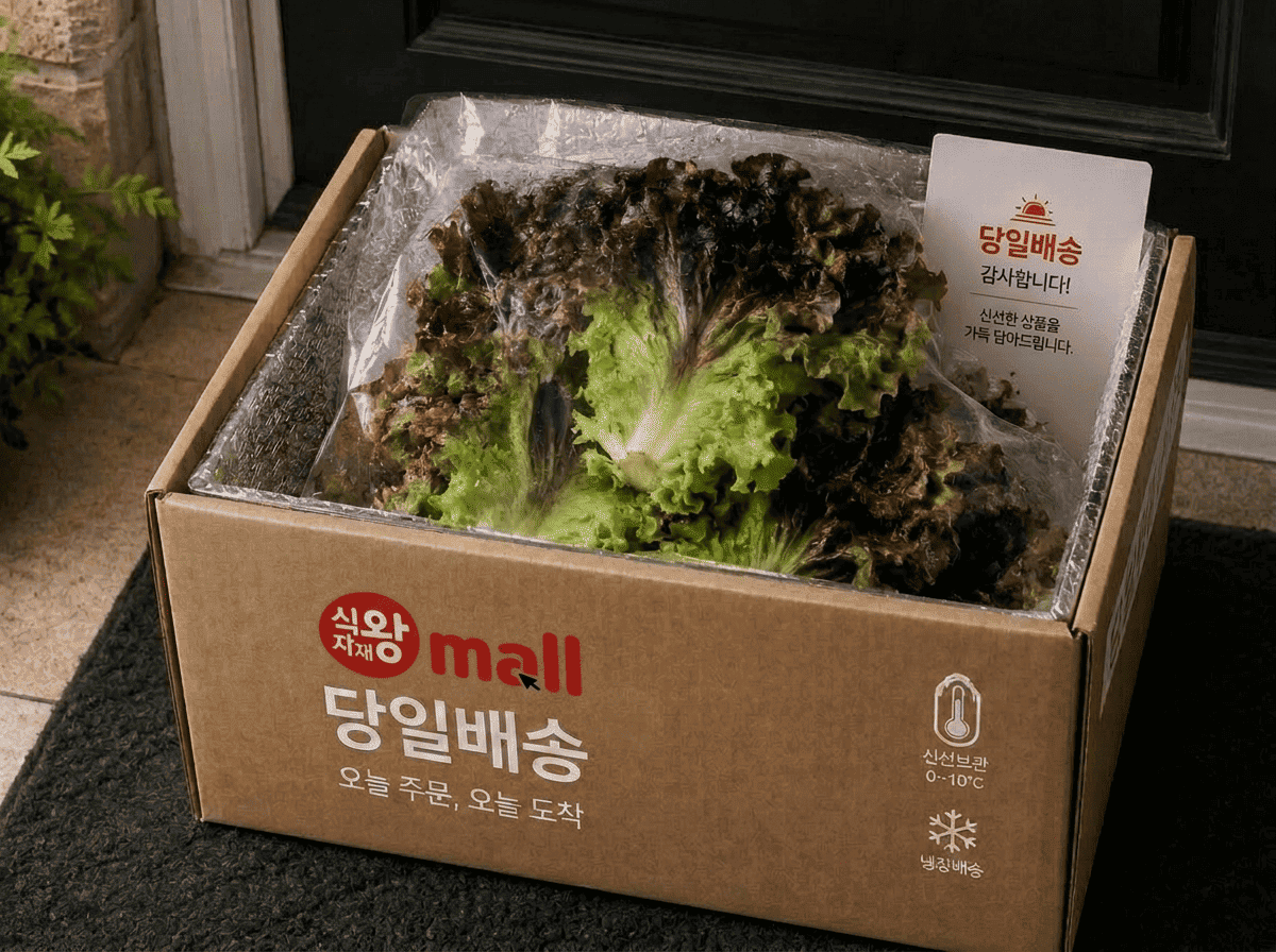 당일배송으로 신선하게 입고된 업소용 쌈채소