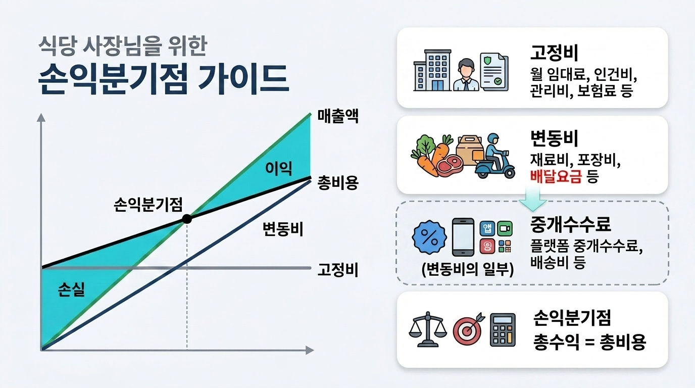 요식업 운영자를 위한 손익분기점 계산법