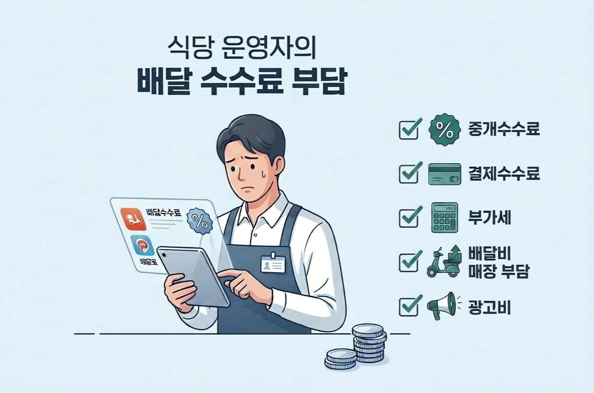 식당 사장님이 부담하는 배달 수수료 항목 5가지