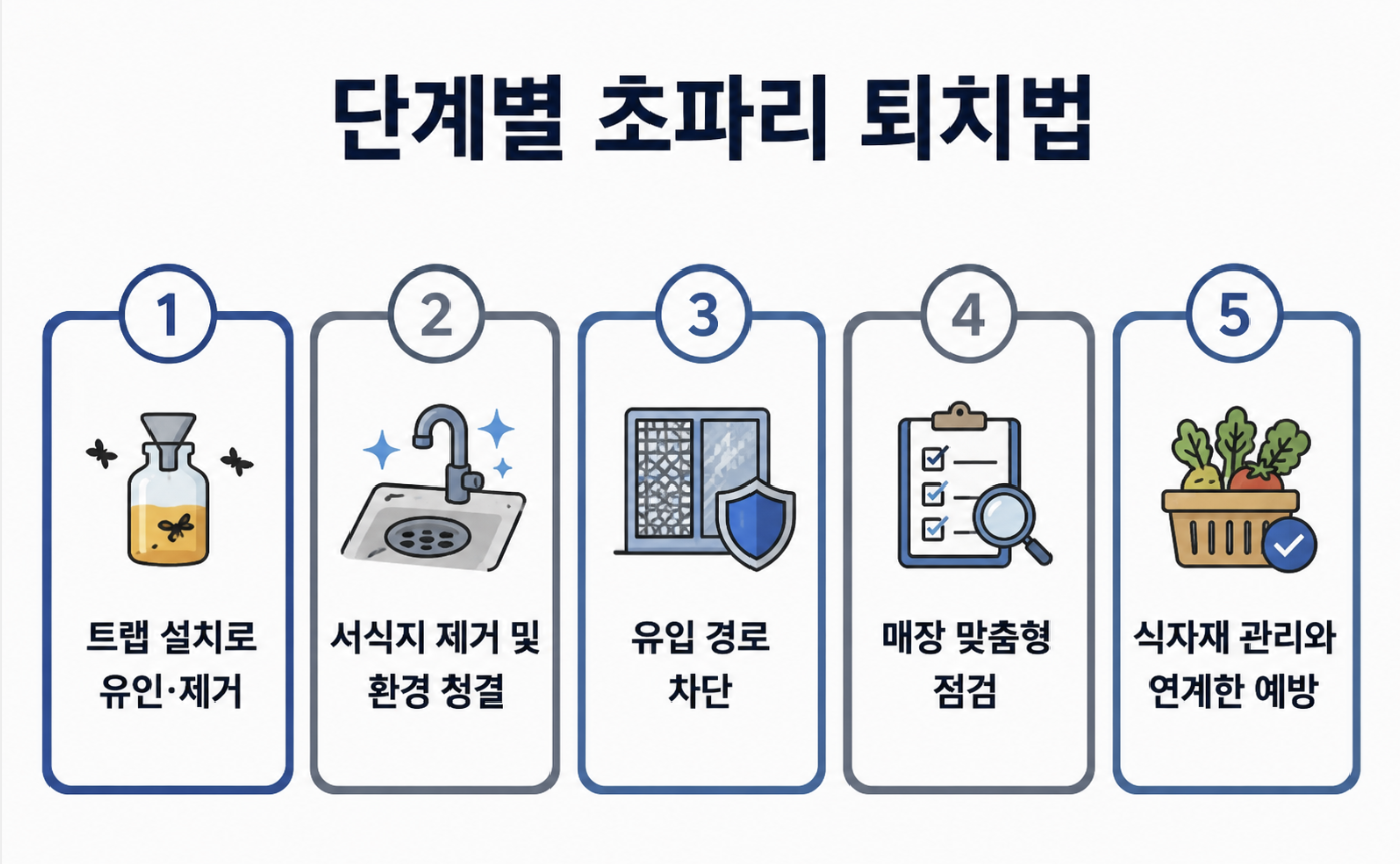 식당 초파리 없애는 법: 단계별 초파리 퇴치법 
