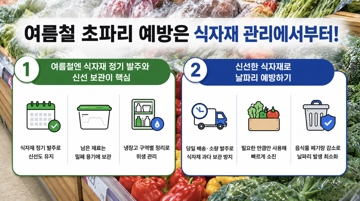 여름철 초파리 예방은 식자재 관리에서부터
